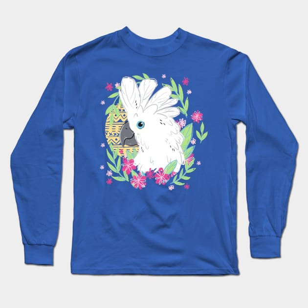 Umbrella Cockatoo Long Sleeve T-Shirt by IllustratedActivist